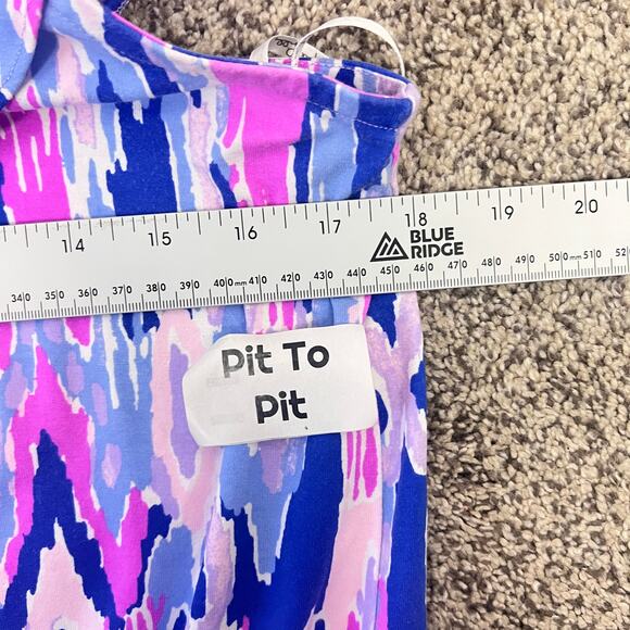 Lilly Pulitzer Women’s M Amethyst Klea Cold Shoulder Romper Boho Resort Tropical - Picture 9 of 11